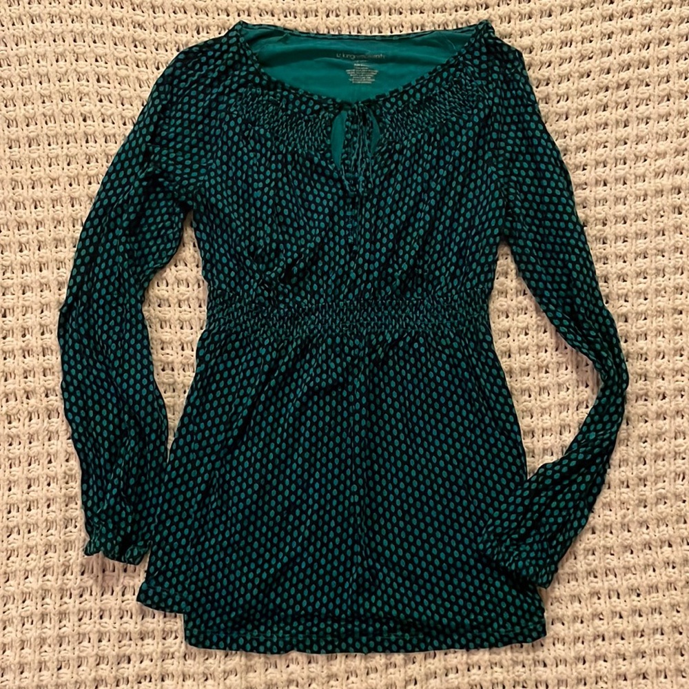Maternity polka dot top